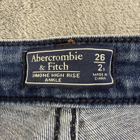 Abercrombie & Fitch Jeans Womens 26 2S Skinny Simone High Rise Ankle Button Fly - Picture 3 of 16